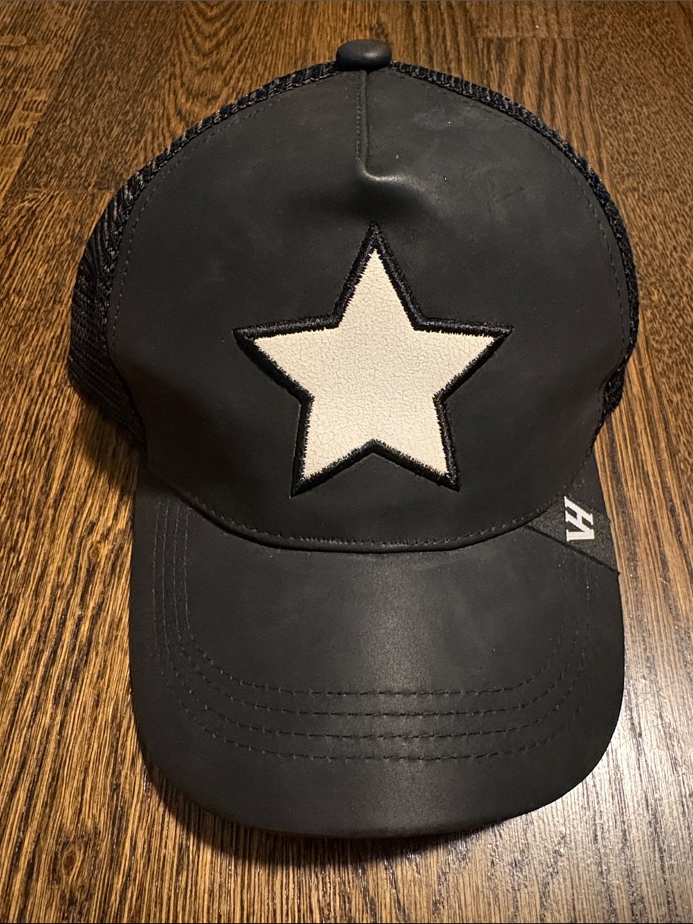 Vintage Havana Black Star Patch Trucker Hat
